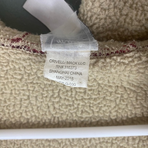 Mack & Co - Red Buffalo Plaid Fleece Double Breasted Pea Coat - Girls 6x - Picture 7 of 8